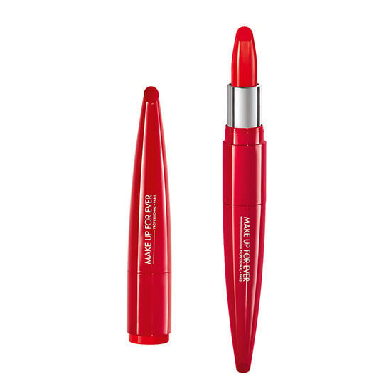 make up for ever lipstick rouge artist shine on   روج احمر مخملي روج ارتست