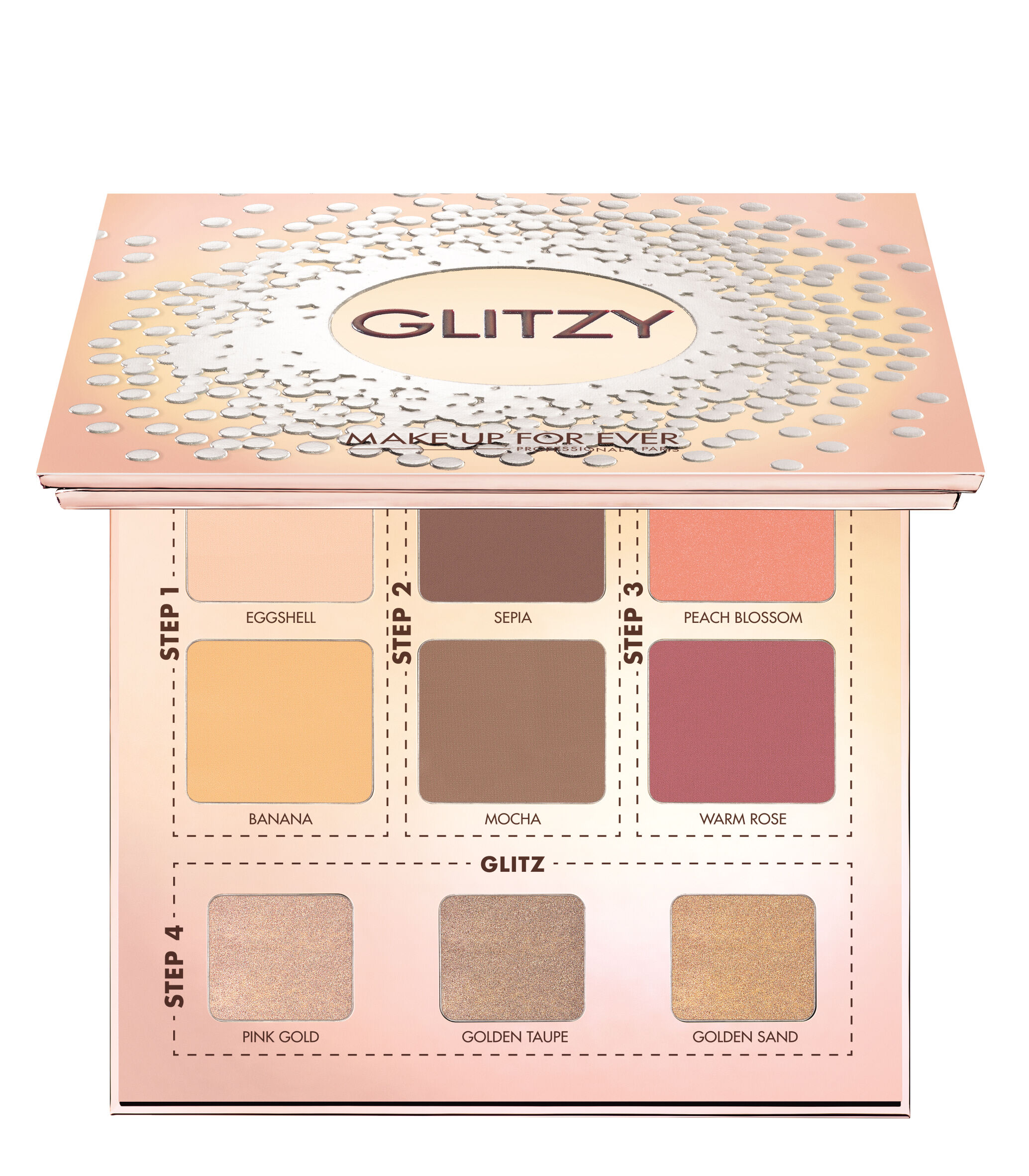glitzy blush palette   غليتزي باليت بلاشر ميك اب فور ايفر